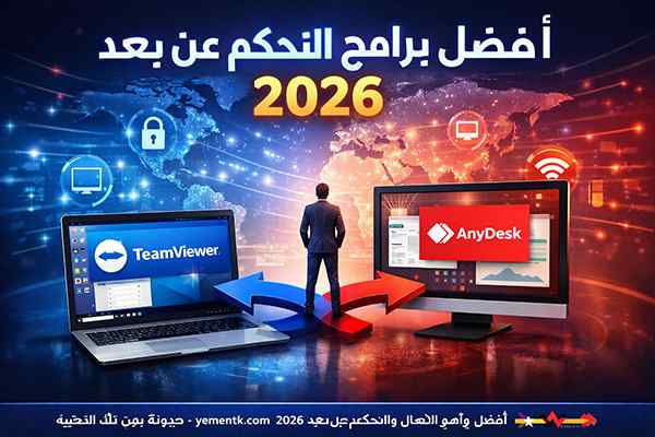 أفضل برامج التحكم عن بعد 2026 | TeamViewer وAnyDesk وأقوى البدائل للدعم الفني