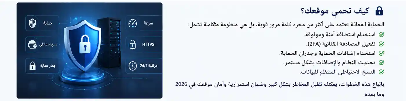 طرق حماية المواقع الالكترونية أدوات حماية المواقع الإلكترونية في 2026