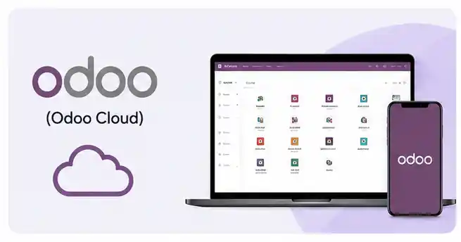 واجهة نظام Odoo ERP السحابي لإدارة المحاسبة والمخزون والموارد البشرية