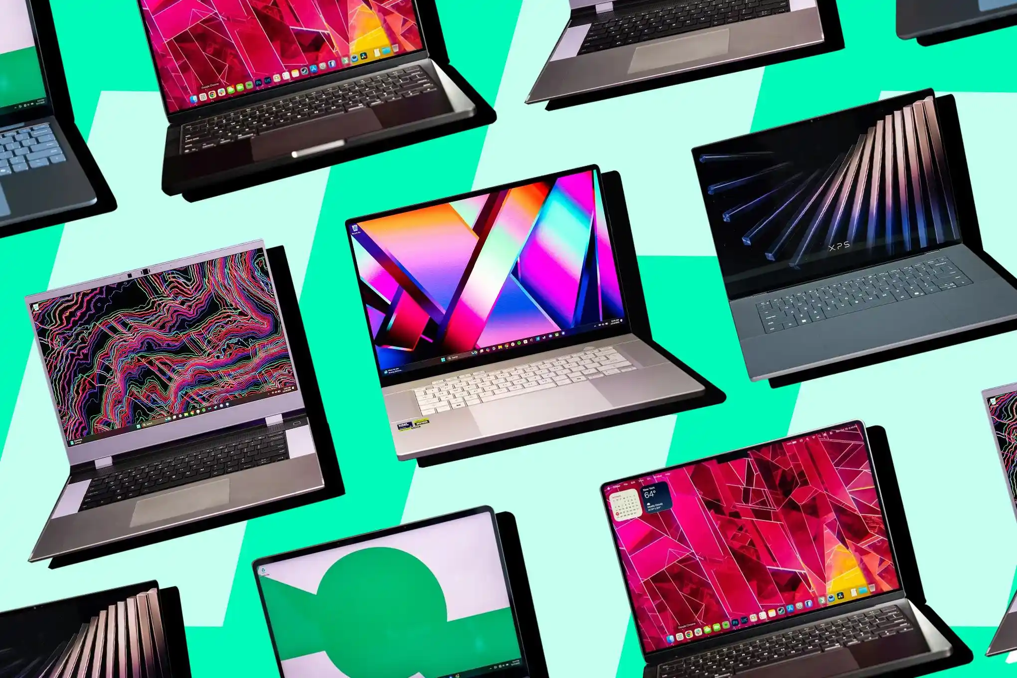 أفضل أنواع أجهزة اللابتوب 2026،شعارات شركات Apple وDell وLenovo وHP وASUS وAcer وMSI وHuawei المصنعة لأجهزة اللابتوب